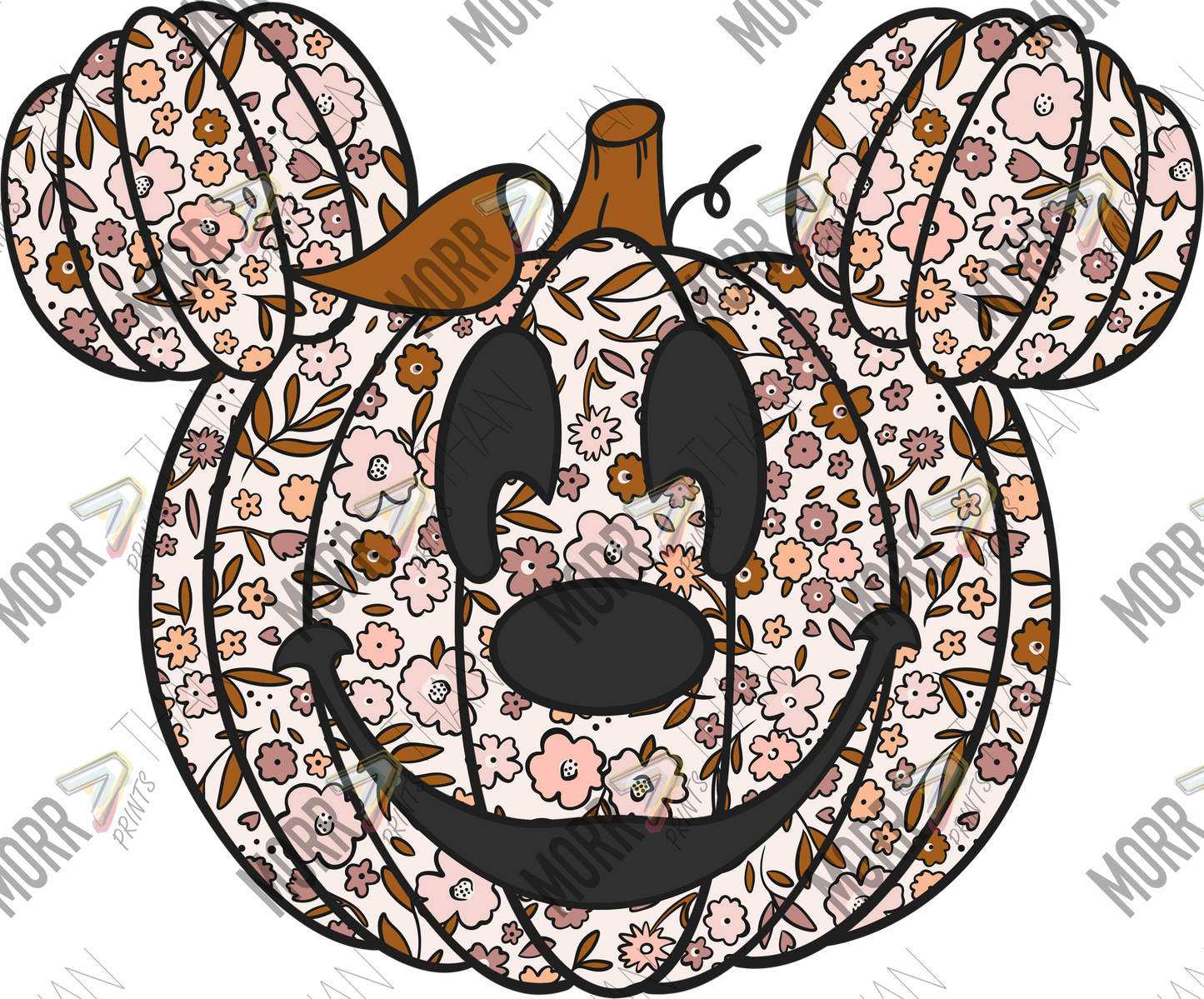 Mickey Pumpkin Head DTF Print