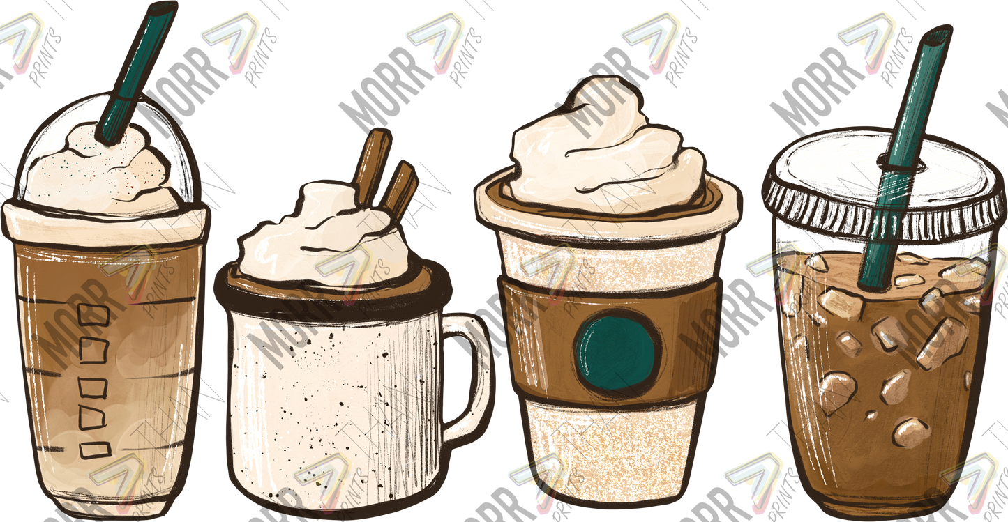Regular Coffee Variety DTF Print