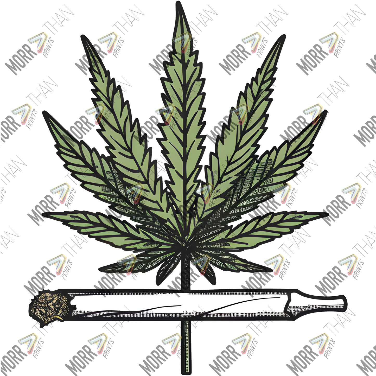 Marijuana Leaf and Joint