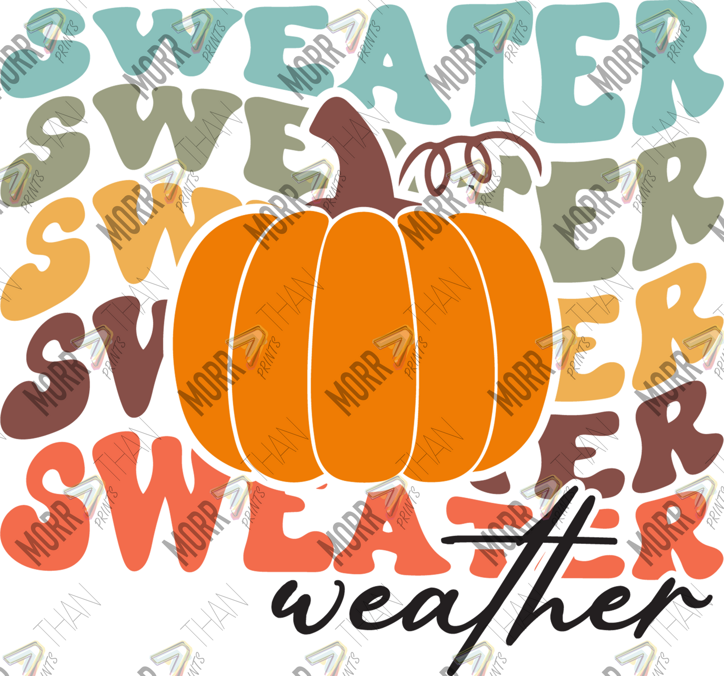 Sweater Weather Repeat DTF Print