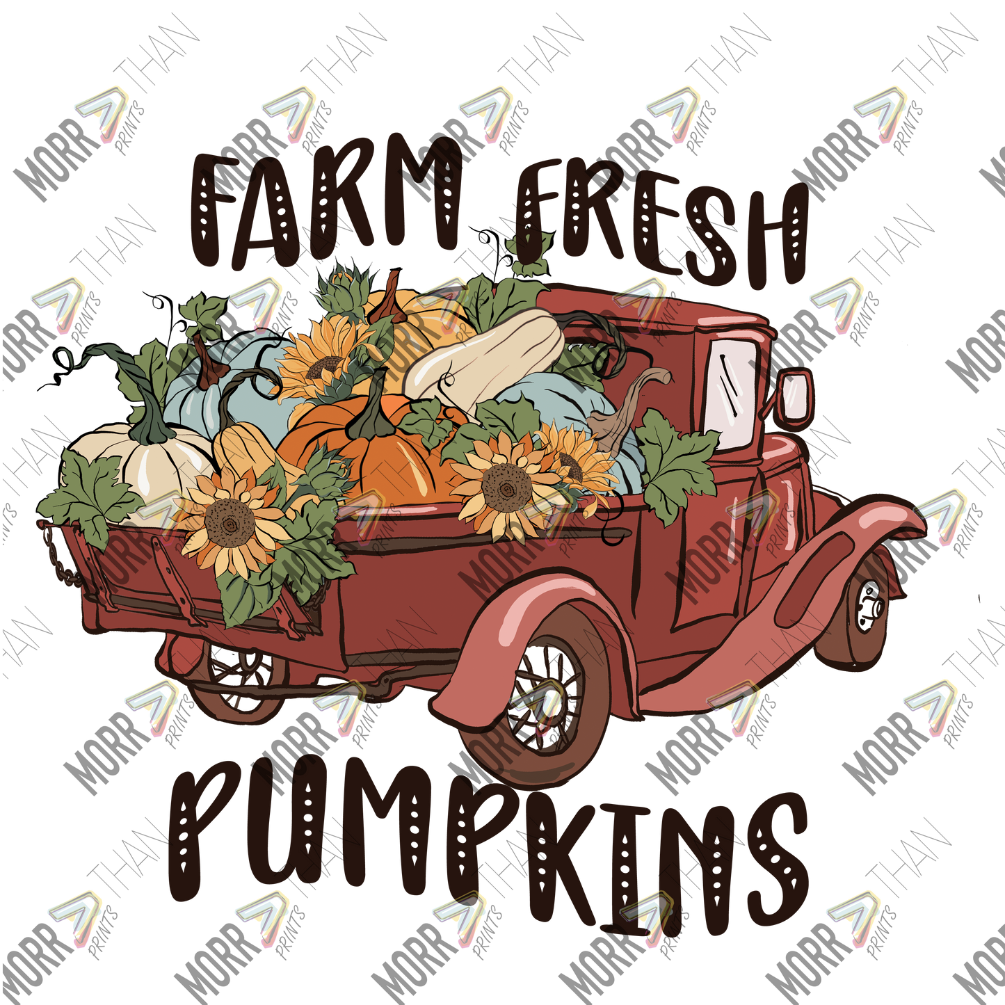 Farm Fresh Pumpkins Red Truck