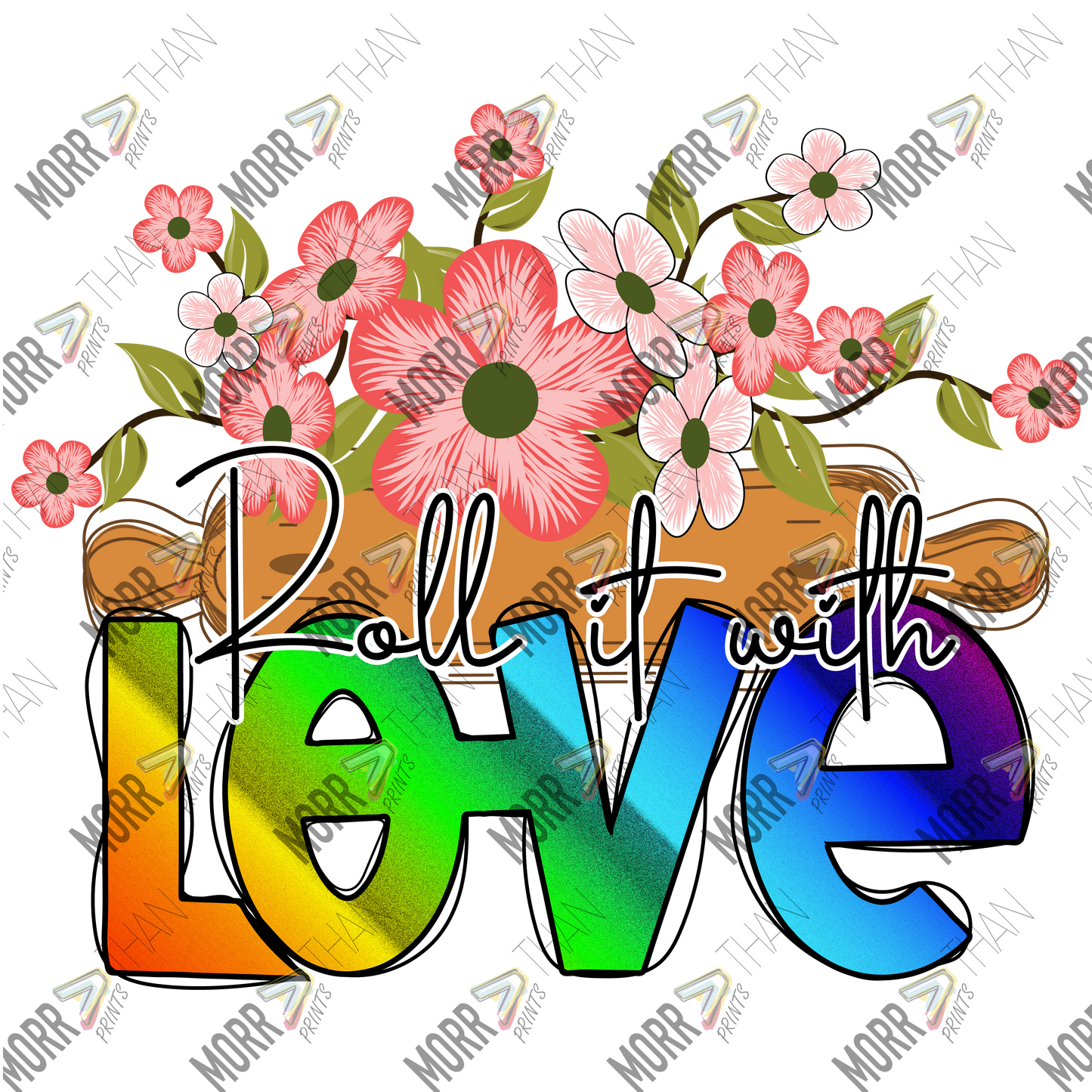 With It With Love Floral Rolling Pin