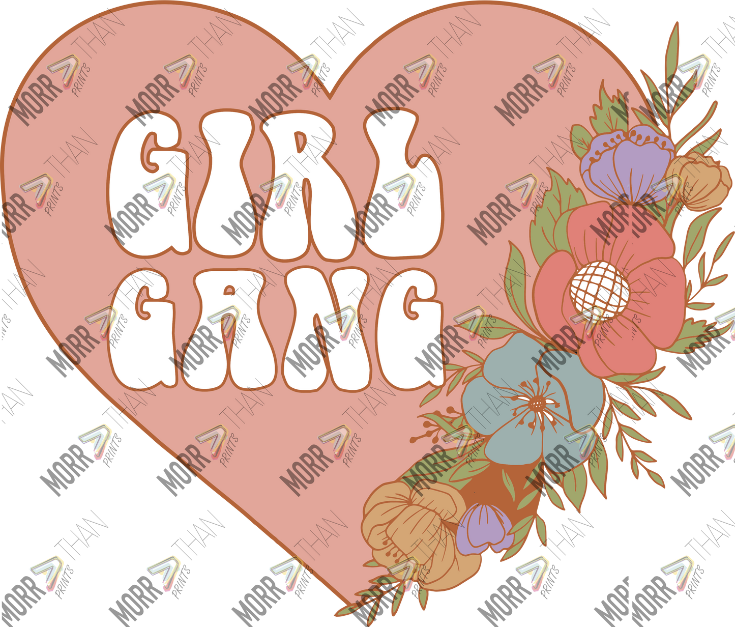 Girl Gang Heart Flower Lined