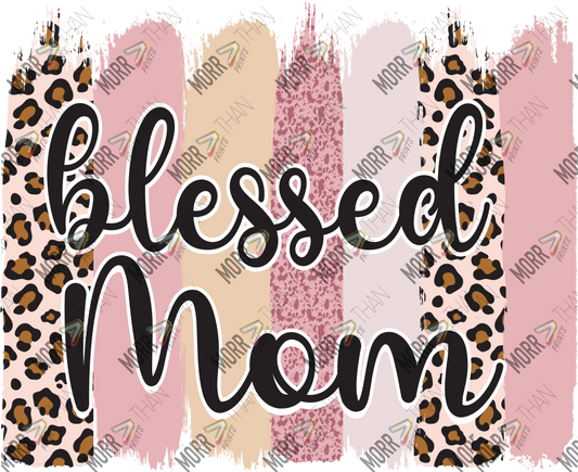 Blessed Mom Pink Stripes