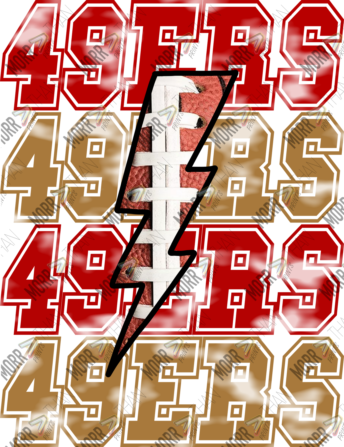 49ers Repeat Football Bolt