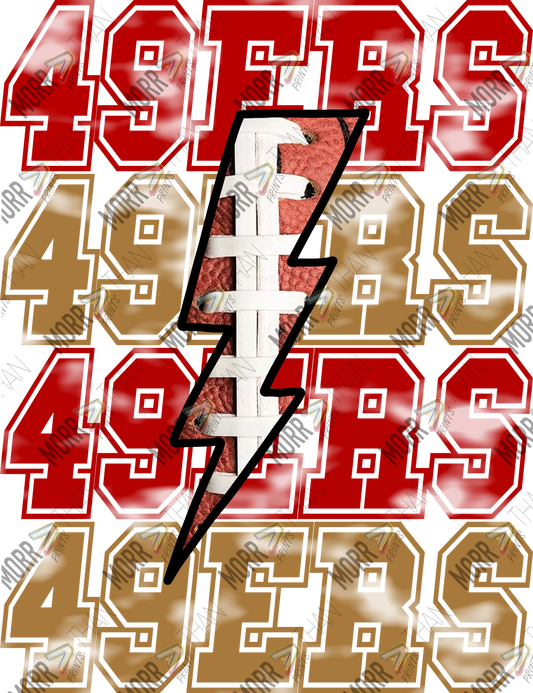 49ers Repeat Football Bolt