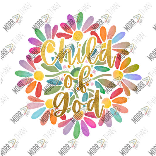 Child Of God Gold and Flowers