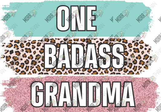 One Bad Ass Grandma Leopard Stripes