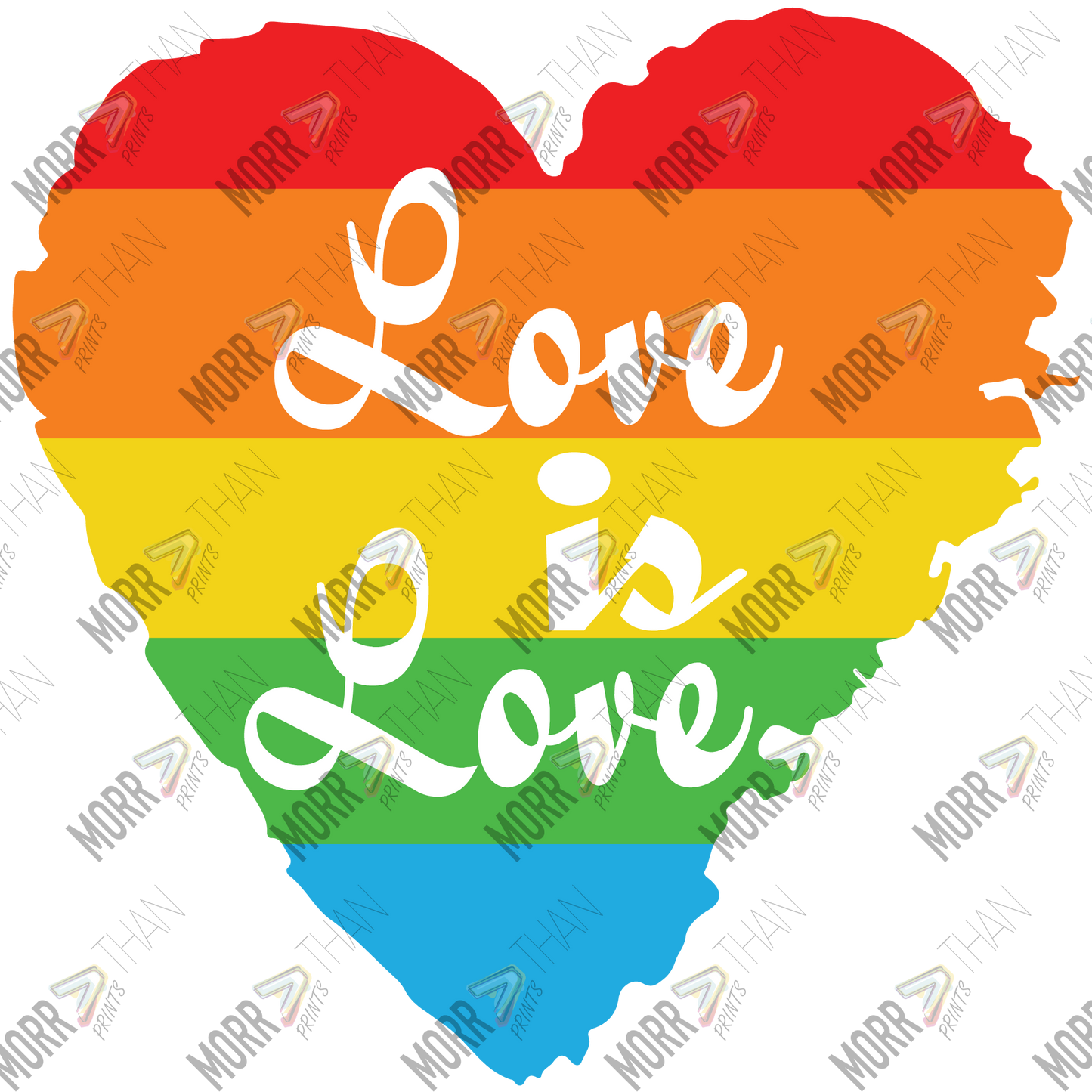 Love Is Love Imprinted Heart