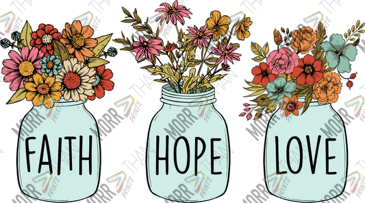 Faith Hope Love Flower Vase