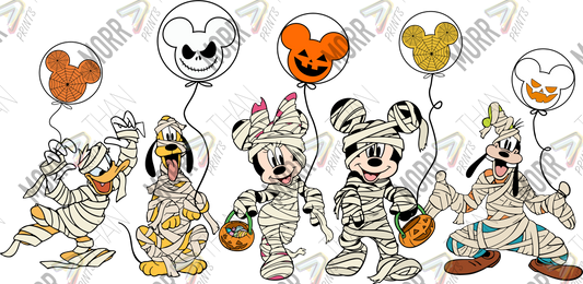 Mouse and Friends Mummy Costume DTF Print