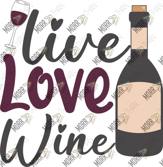 Live Love Wine Grey Bottle