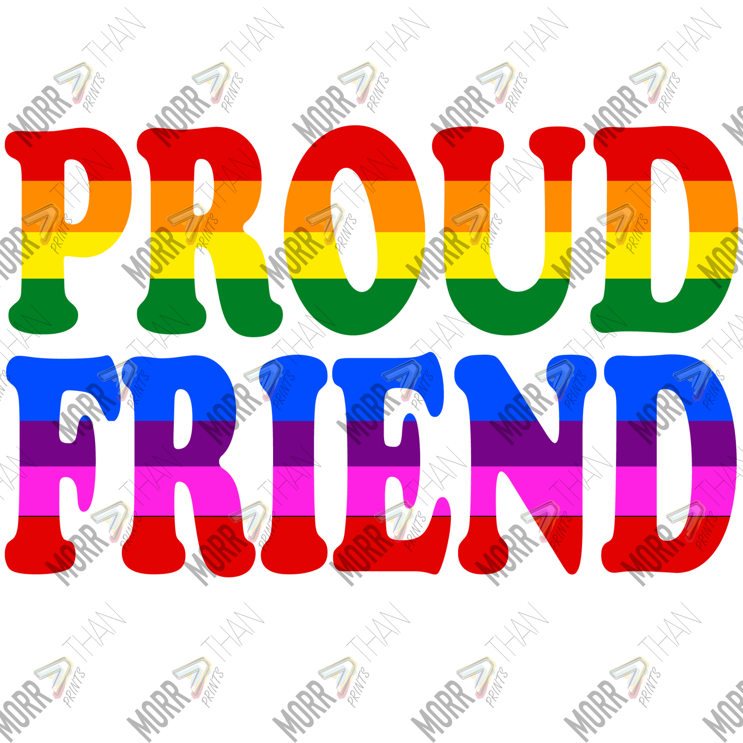 Proud Friend Striped Rainbow