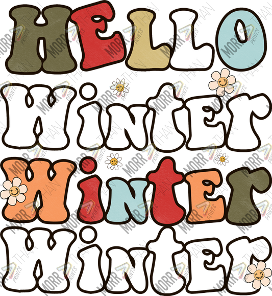 Hello Winter Block Text