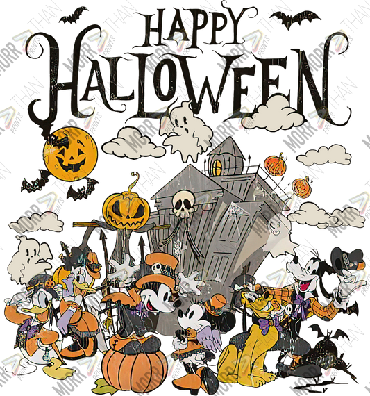 Happy Halloween Mouse and Friends DTF Print