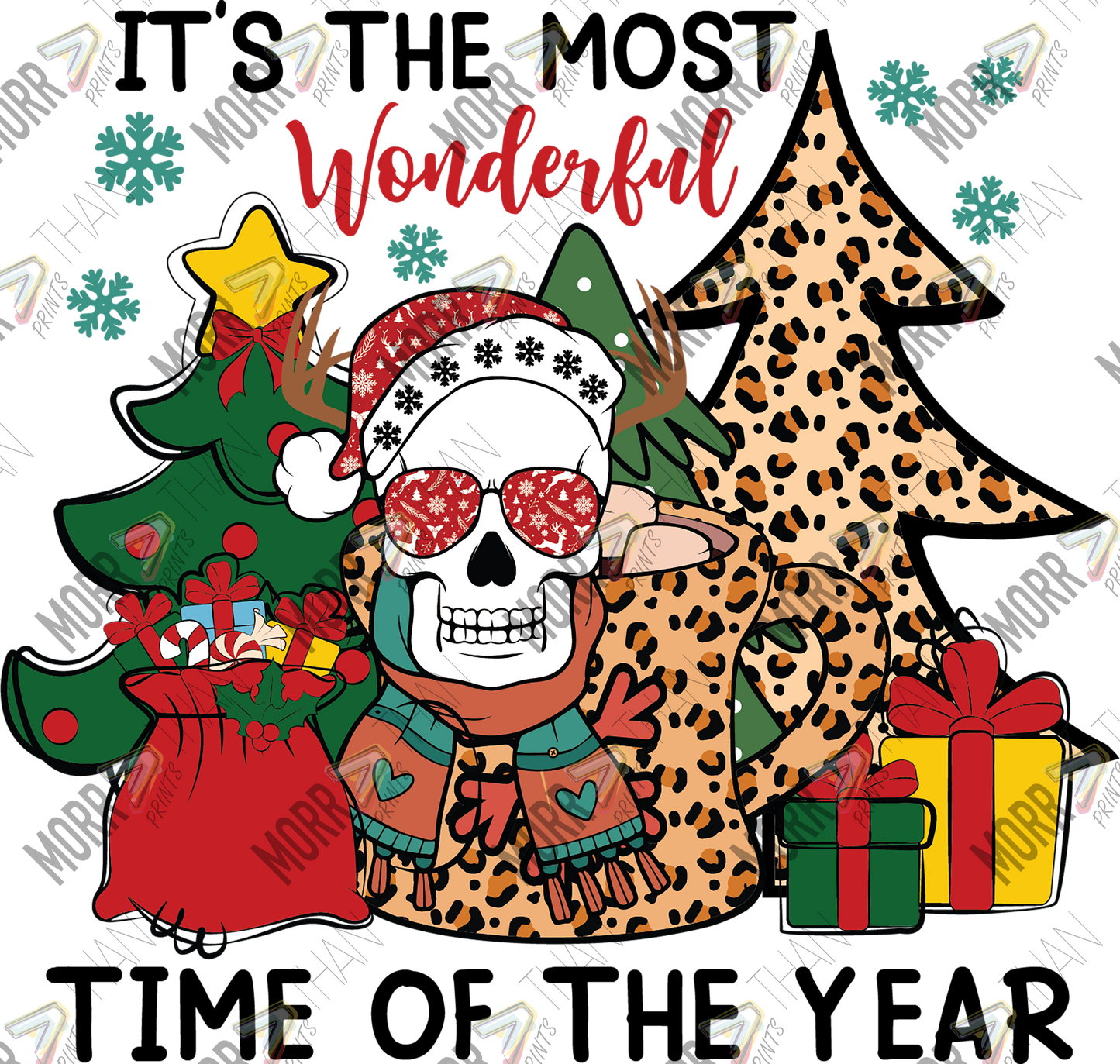 Most Wonderful Time of the Year Skull