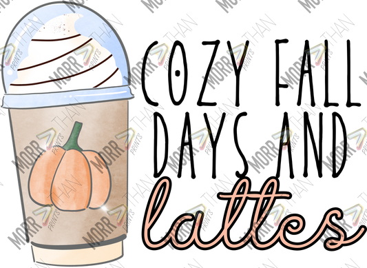 Cozy Fall Days and Lattes 2 DTF Print