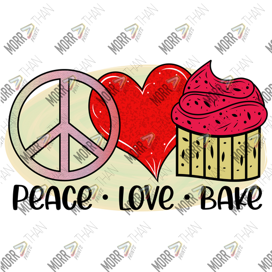 Peace Love and Bake Cupcake