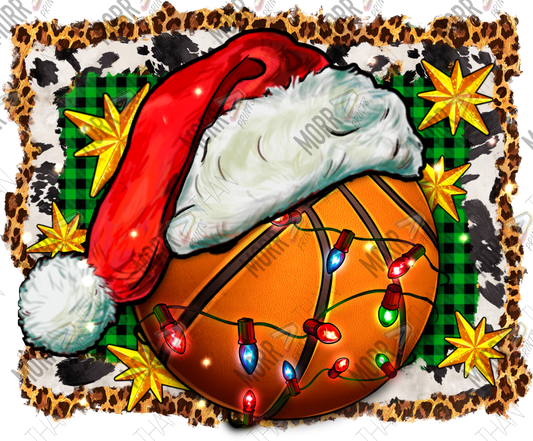 Christmas Basketball DTF Print