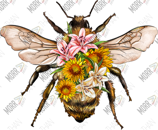 Floral Bee DTF Print