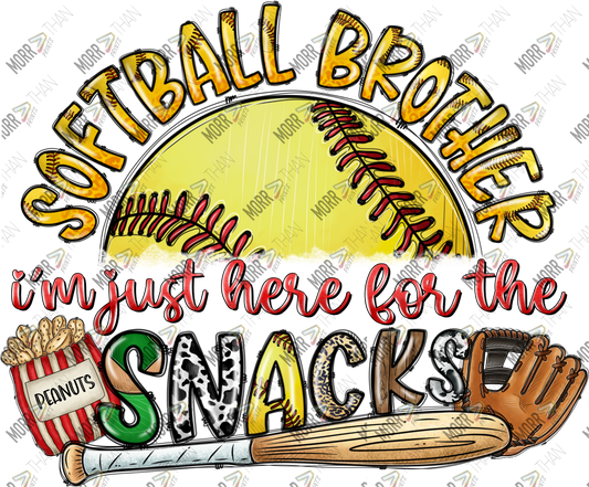 Softball Brother Here For Snacks