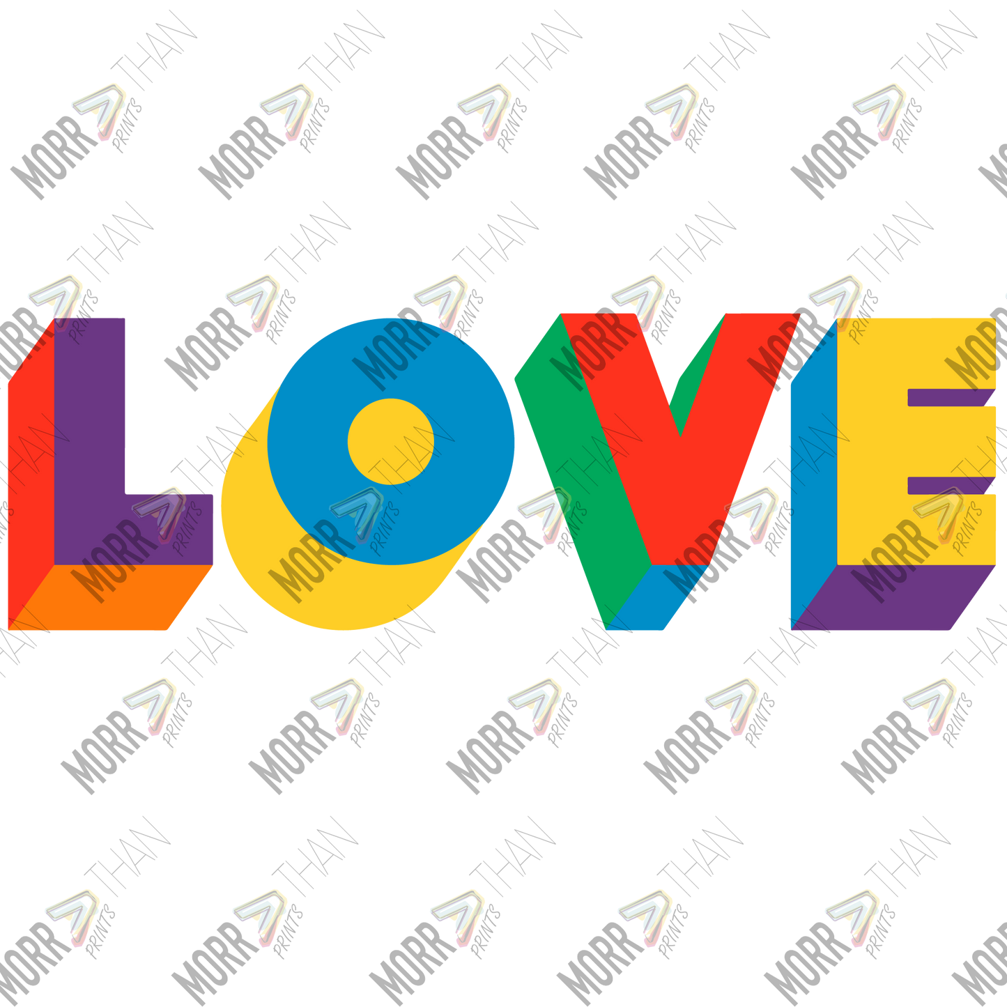 Love Pride 3D Block Lettering