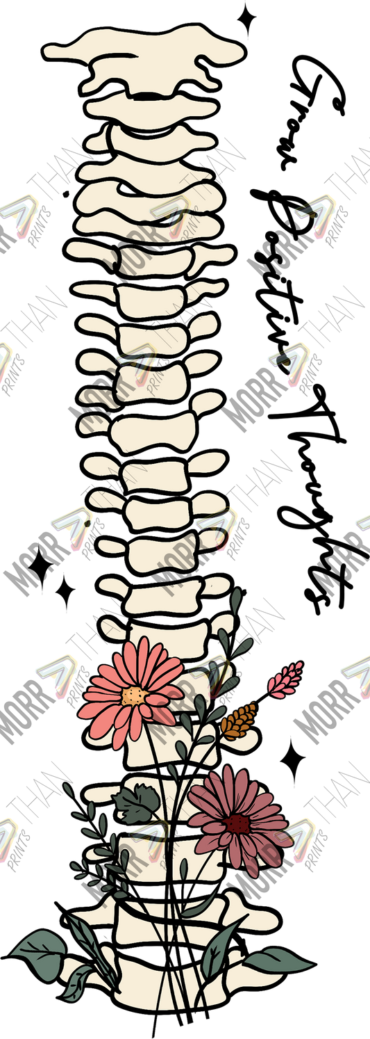 Grow Positive Thoughts Spine DTF Print