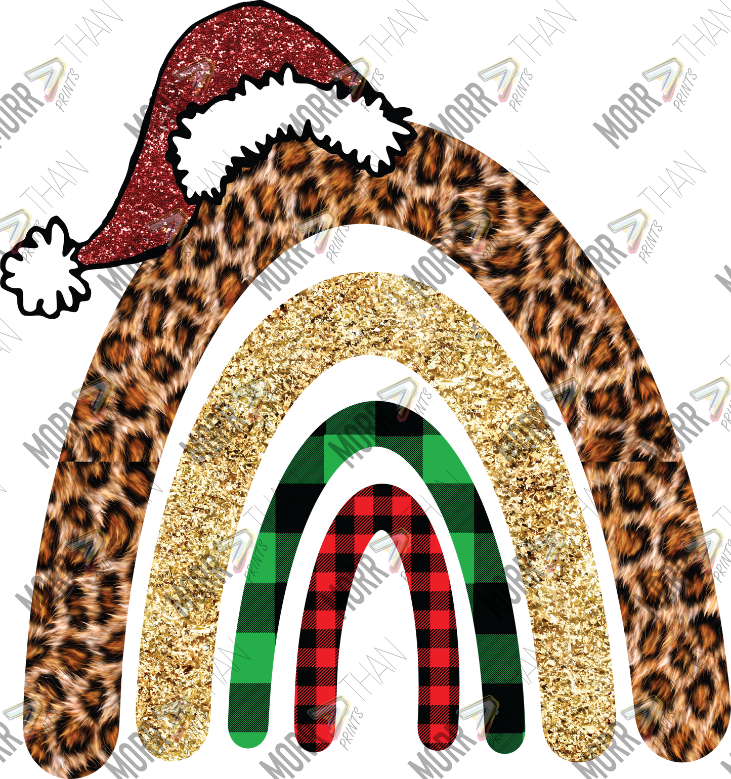 Santas Hat Glitter Arches