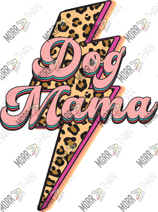 Dog Mama Pink Leopard Bolt