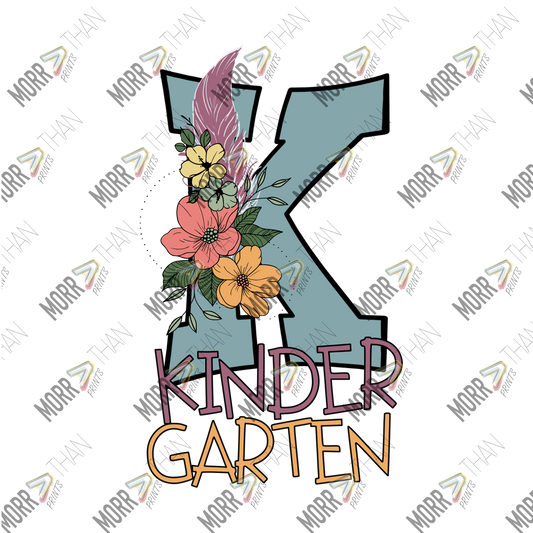 K Kindergarten Floral