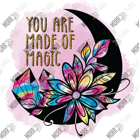 You Are Made Of Magic Tie Die Crystals and Moon