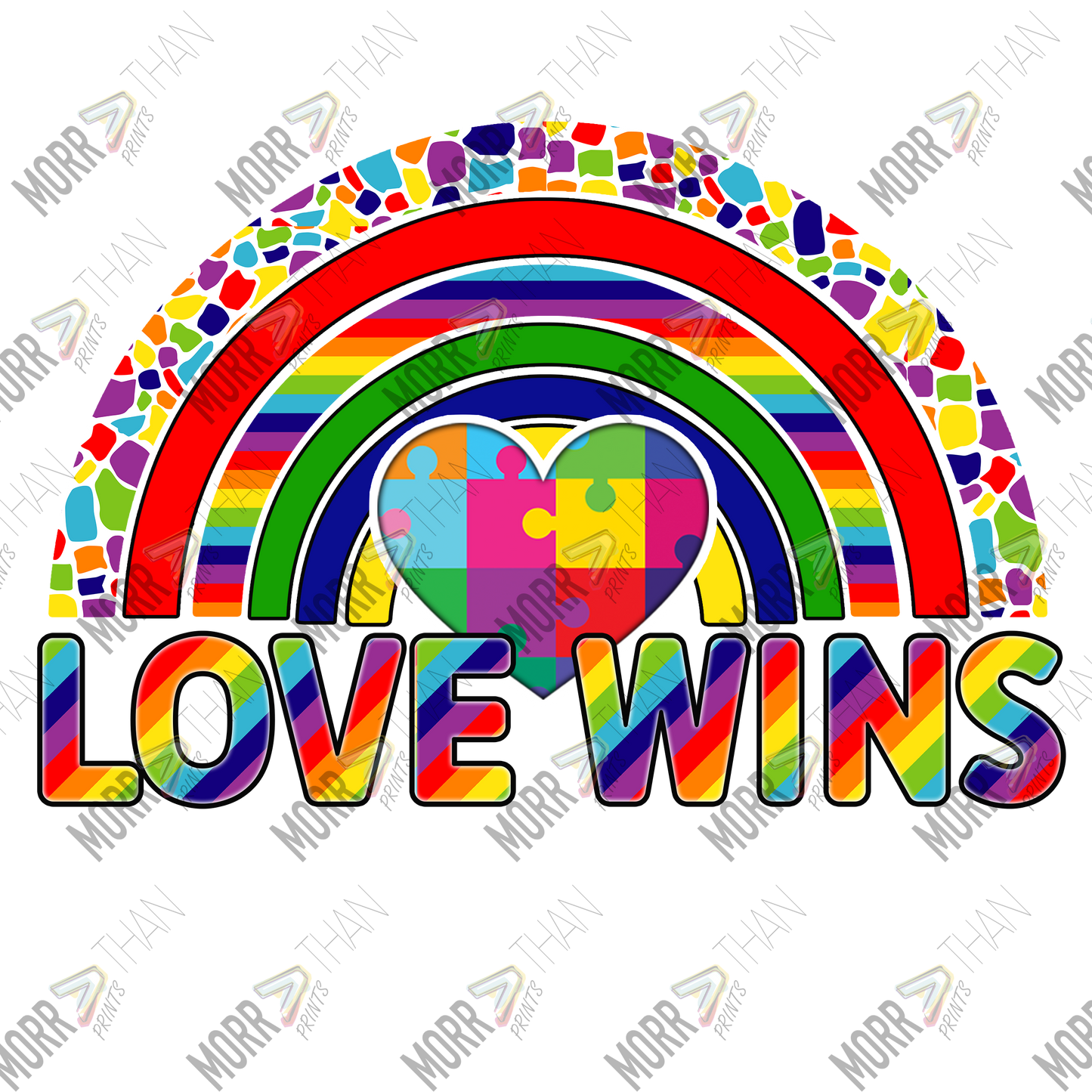 Love Wins Rainbow Heart Puzzle