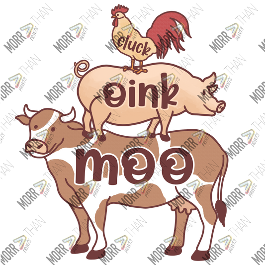 Cluck Oink Moo Animals