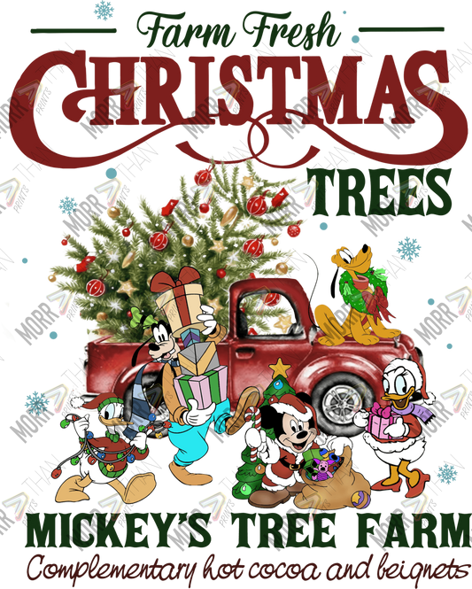 Mouse Christmas Tree Farm DTF Print