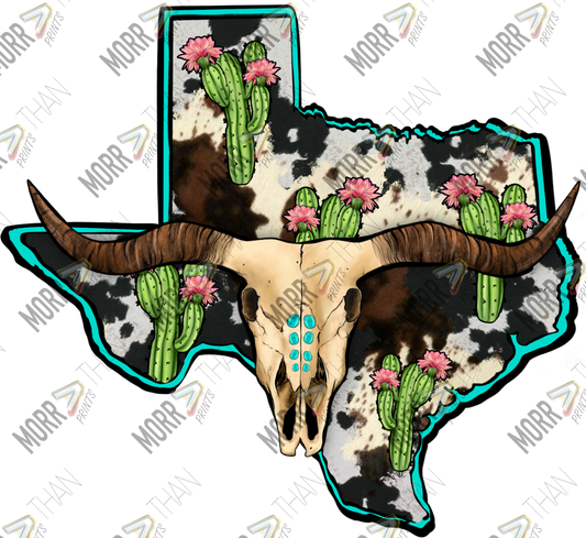 Texas State Cow DTF Print