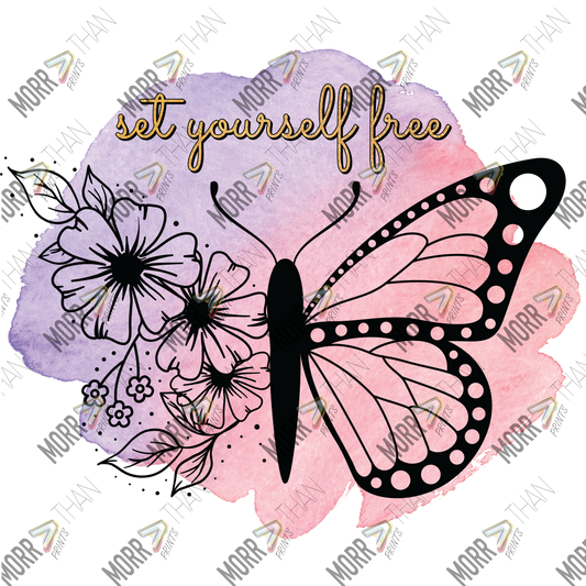 Set Yourself Free Split Butterfly Flowers