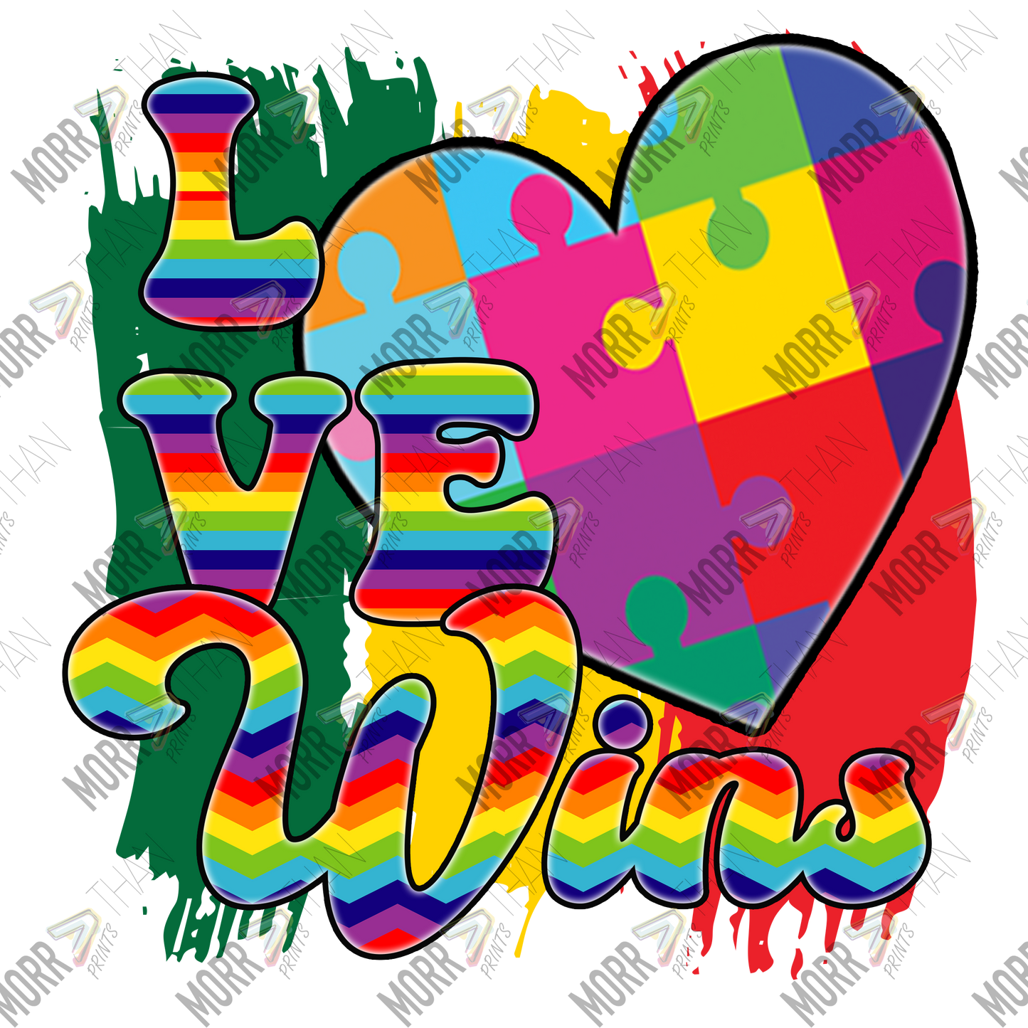 Love Wins Puzzle Heart