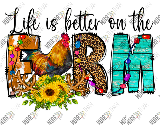 Life Is Better On The Farm Lettering