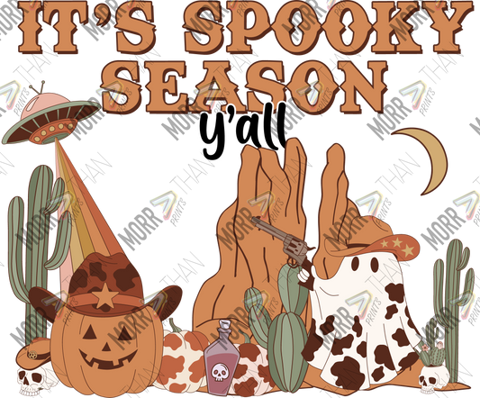 Spooky Season Yall Desert Characters DTF Print