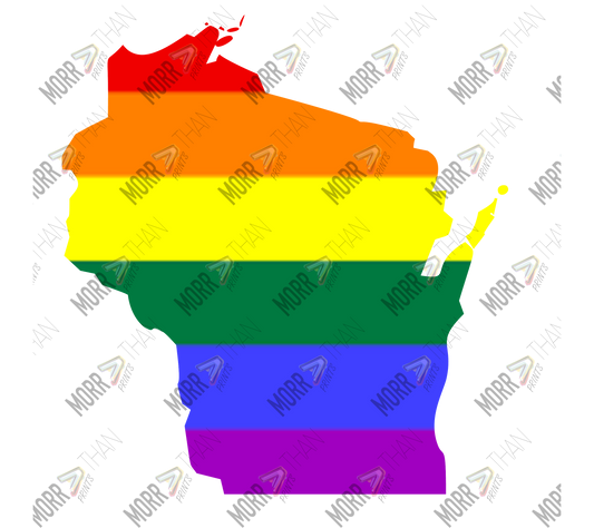 Wisconsin Pride State Outline