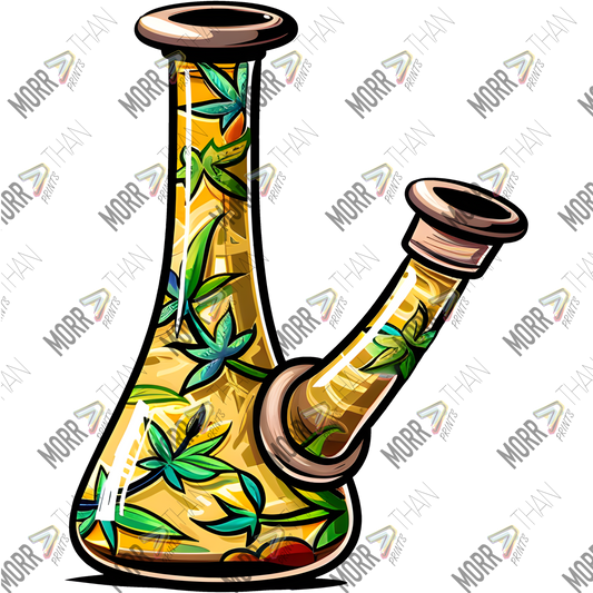 Marijuana Leaf Bong Yellow