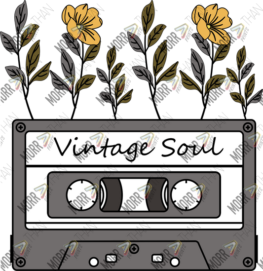 Vintage Soul Cassette Yellow Flowers