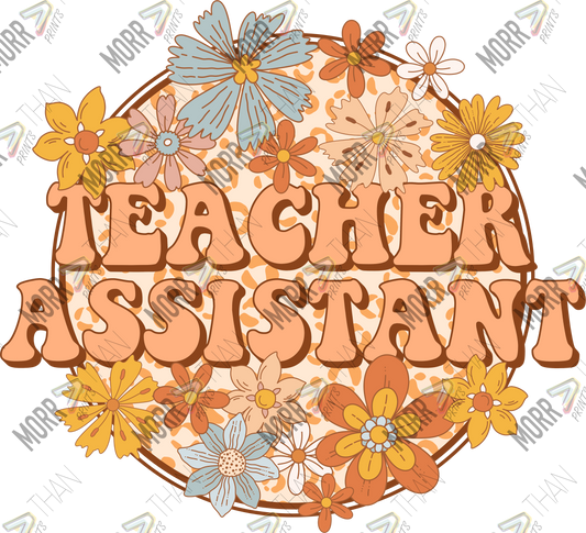 Floral Teacher Assistant DTF Print