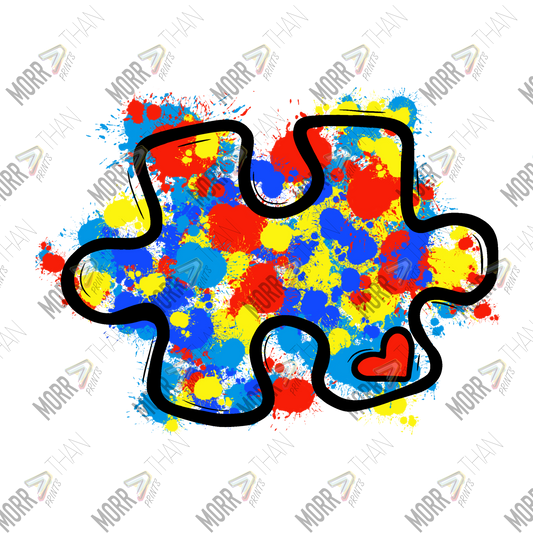 Autism Splatter Puzzle Piece