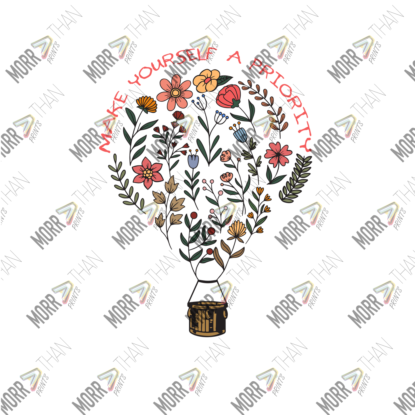 Make Yourself A Priority Floral Hot Air Balloon