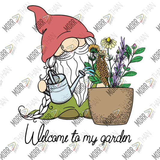 Welcome To My Garden Gnome and Pot