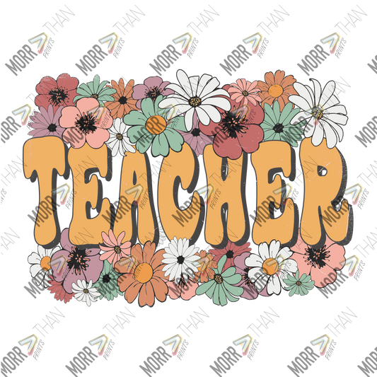 Teacher Bubble with Flowers