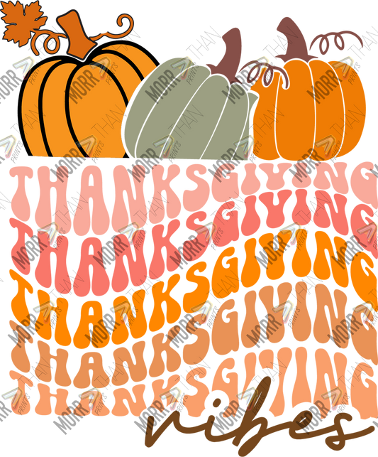 Thanksgiving Wavy Repeat DTF Print