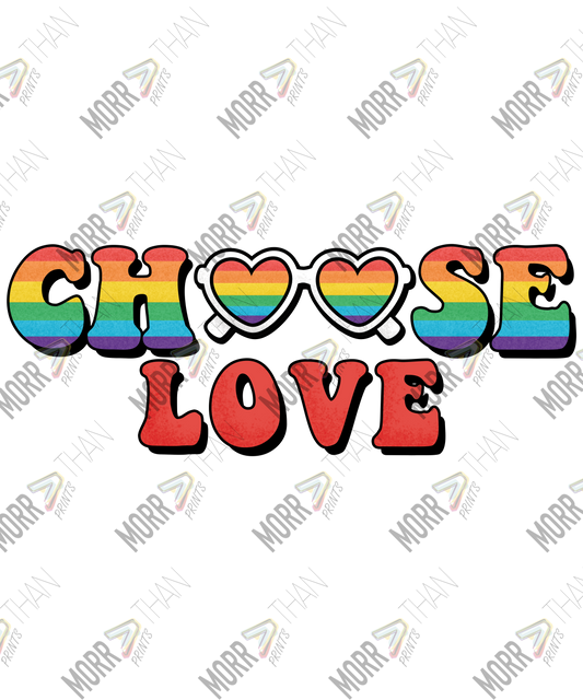 Choose Love Rainbow Heart Glasses