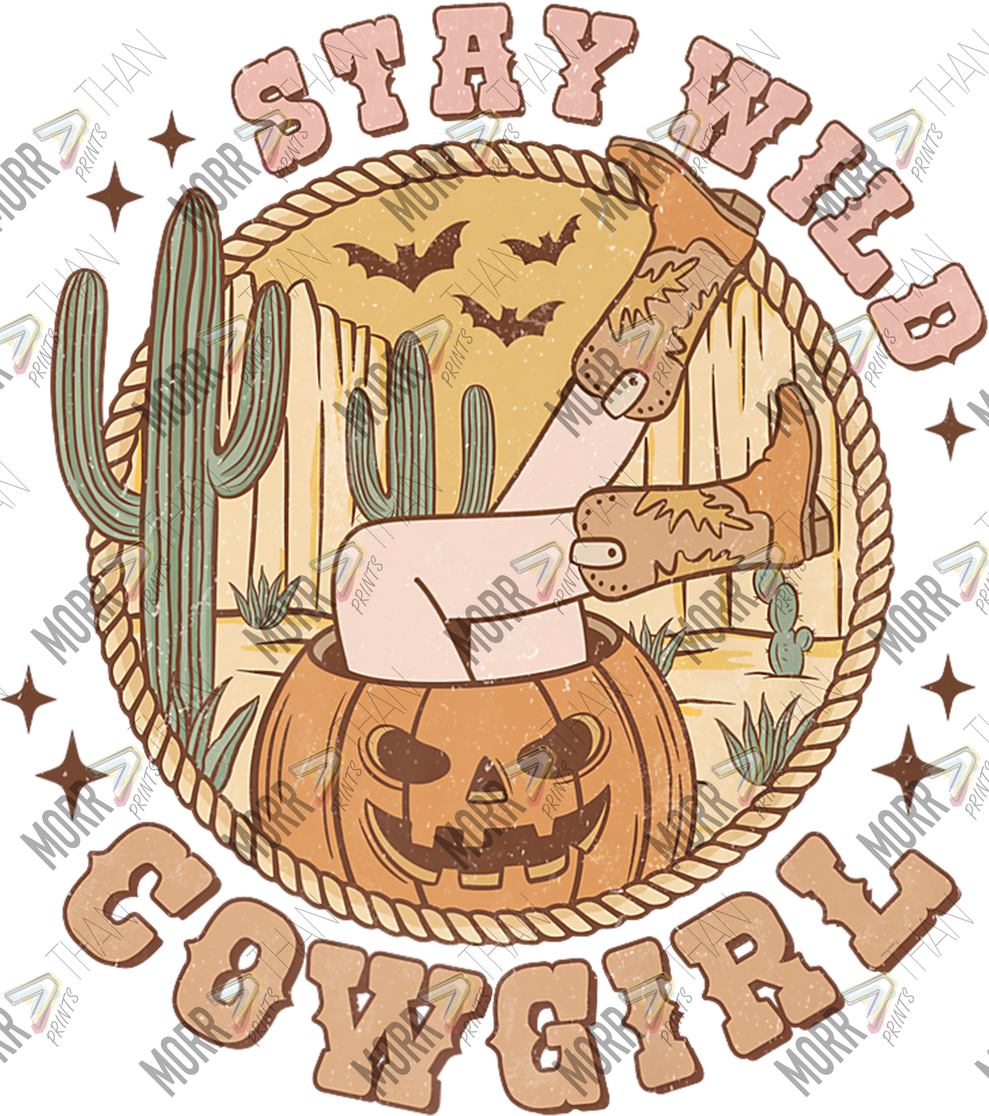 Stay Wild Cowgirl Pumpkin